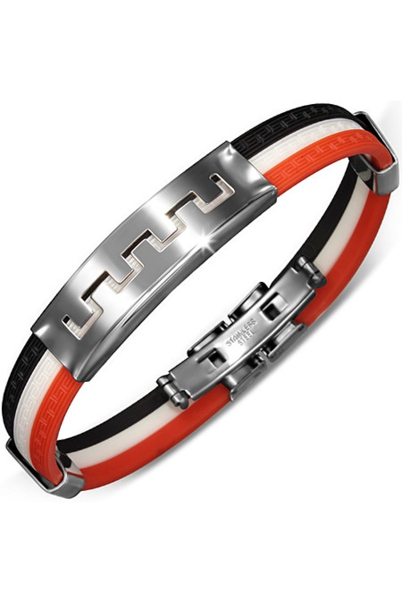 Unisex apyrankė su plieno dekoracija